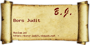 Bors Judit névjegykártya